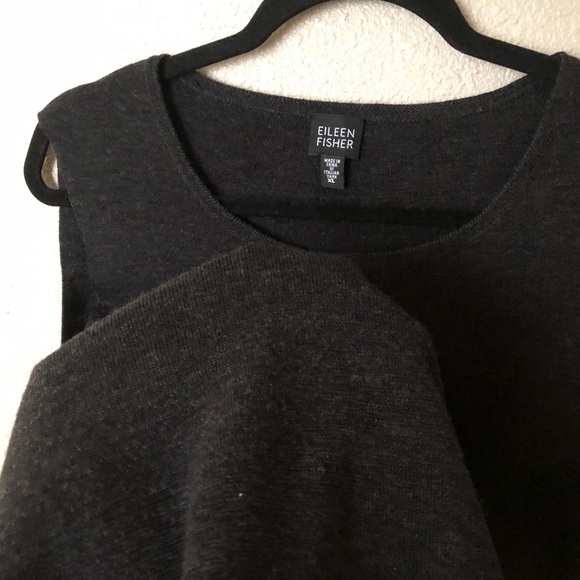 Eileen Fisher Tank Top Charcoal L - Picture 5 of 6